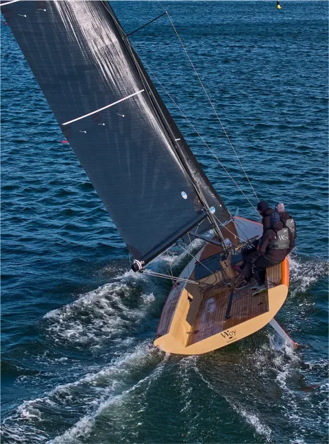 Woy 26 heeling under sail