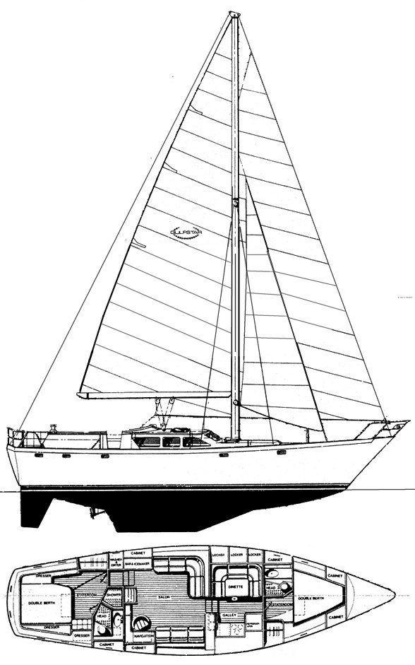 GULFSTAR 50 SAILMASTER - Drawing