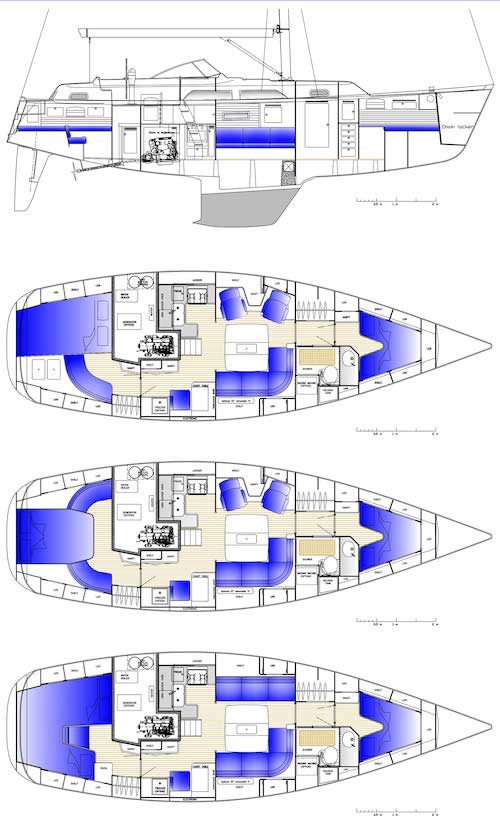 HALLBERG-RASSY 40 MKII - Drawing