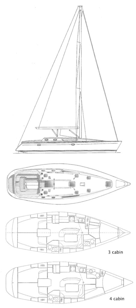 SUN ODYSSEY 42.2 (JEANNEAU) - Drawing