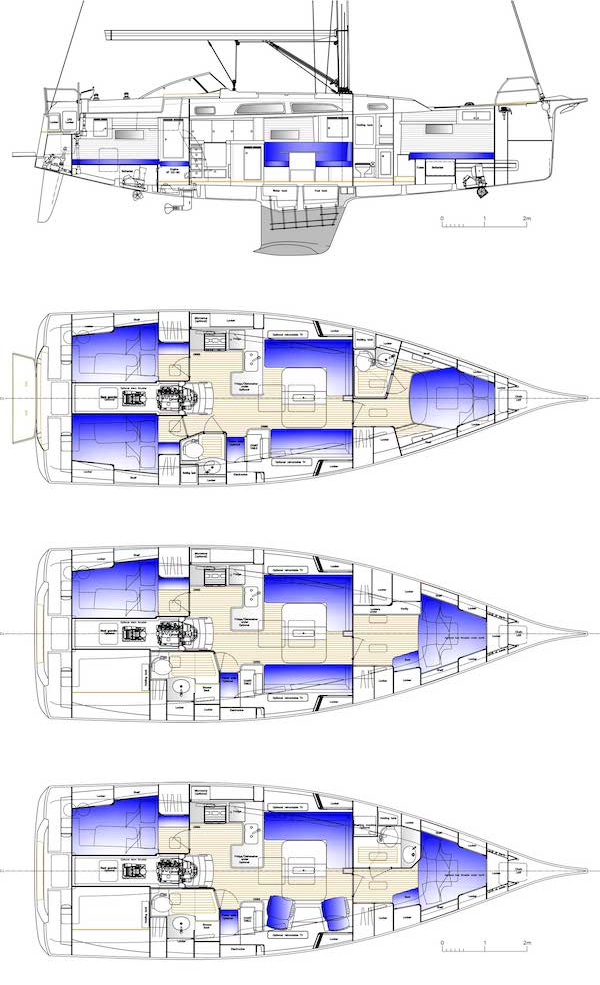 HALLBERG-RASSY 400 - Drawing