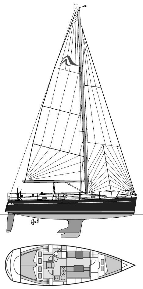 HANSE 370 - Drawing