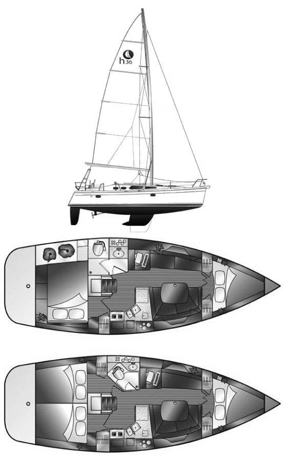 HUNTER 36-2 - Drawing