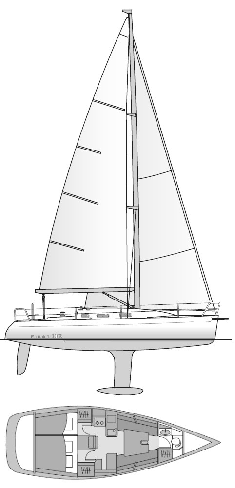 FIRST 10R (BENETEAU) - Drawing