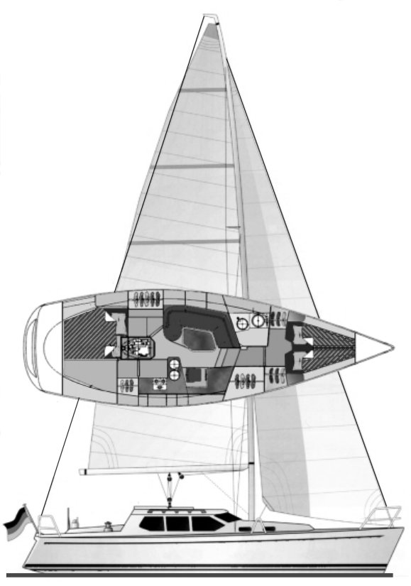 HANSE 371DS - Drawing