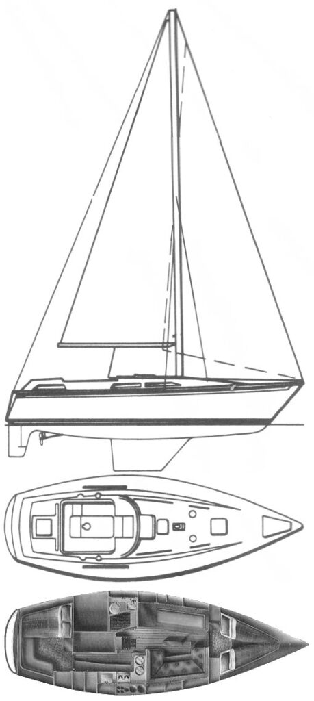 MOODY 34 - Drawing