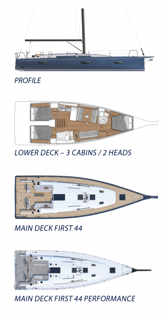 FIRST 44 (BENETEAU) - Drawing