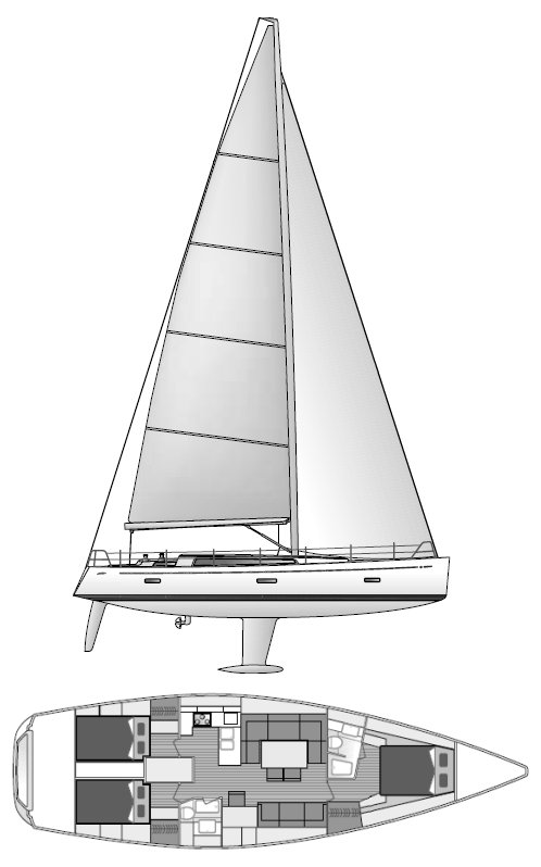 GRAND SOLEIL 46 (B&C) - Drawing