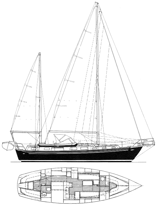 HALLBERG-RASSY 41 - Drawing