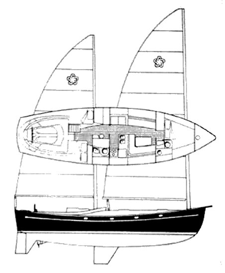 FREEDOM 44 (CAT KETCH) - Drawing