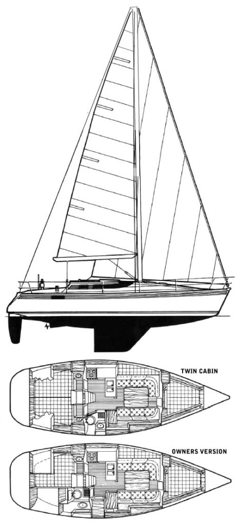 OCEANIS 350 (BENETEAU) - Drawing