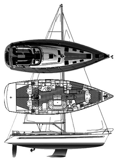 BAVARIA 46 CRUISER (2005-2009) - Drawing