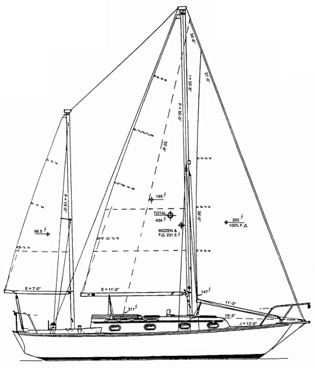 CAPE DORY 30K - Drawing