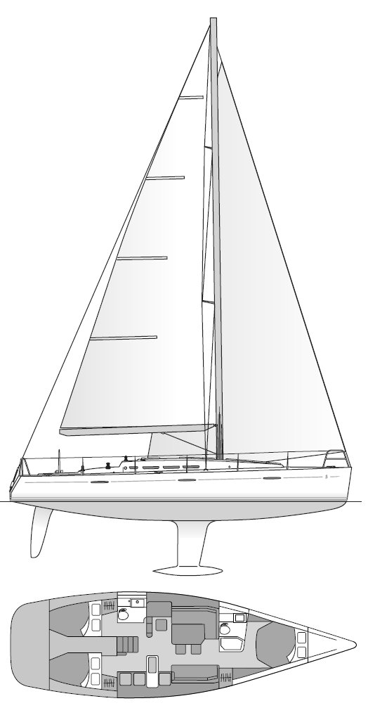FIRST 45 (BENETEAU - BRIAND) - Drawing