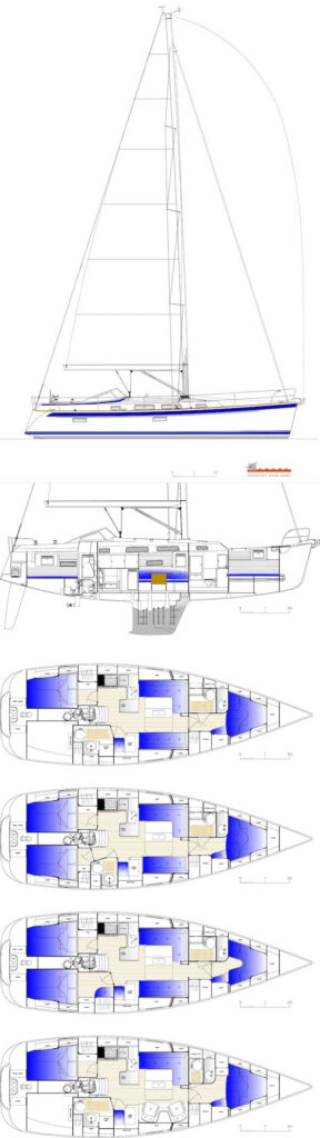 HALLBERG-RASSY 412 - Drawing