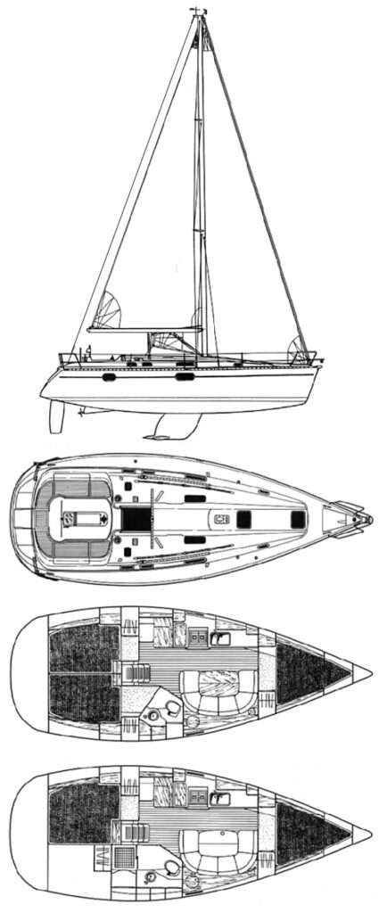 OCEANIS 351 (BENETEAU) - Drawing
