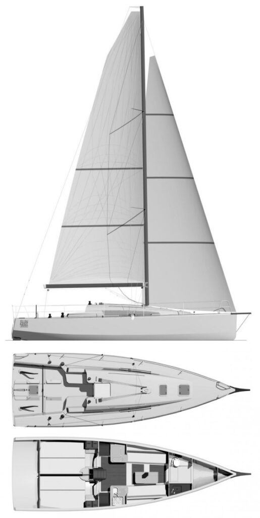 SUN FAST 3600 (JEANNEAU) - Drawing