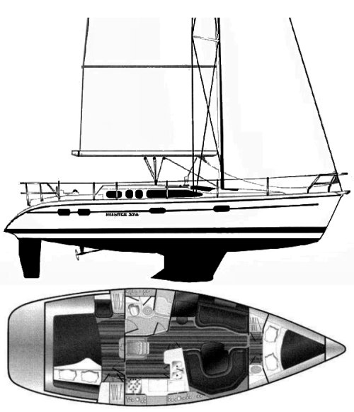 HUNTER 376 - Drawing