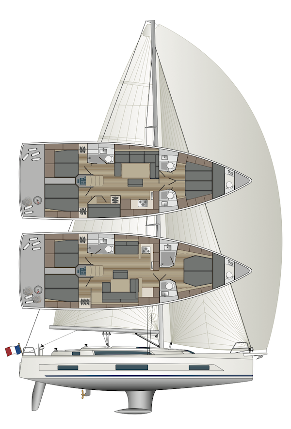 DUFOUR 470 - Drawing