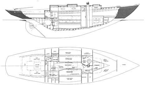 GULFSTREAM 36 (S&S) - Drawing