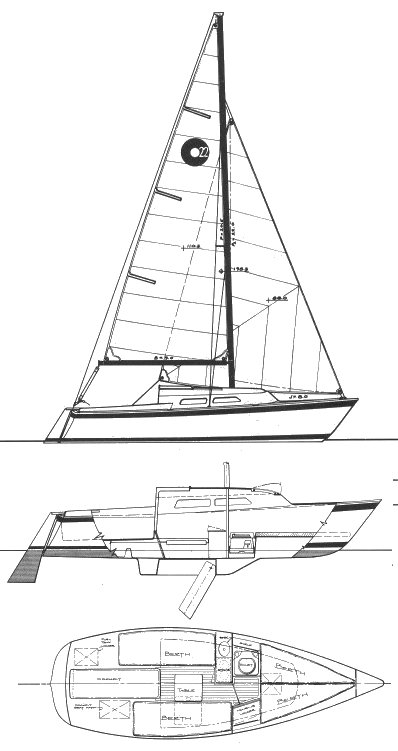 O'DAY 22 - Drawing