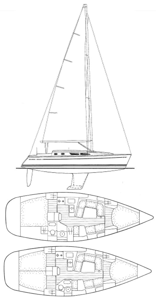 SUN FAST 37 (JEANNEAU) - Drawing
