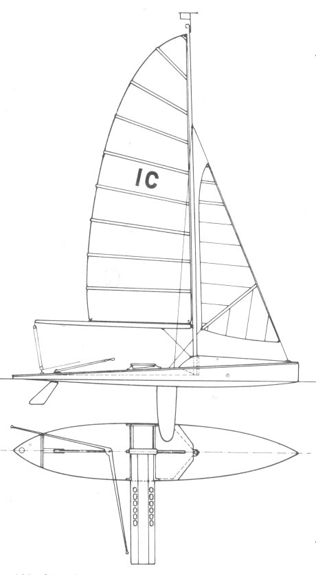INTERNATIONAL 10 SQ METER CANOE - Drawing