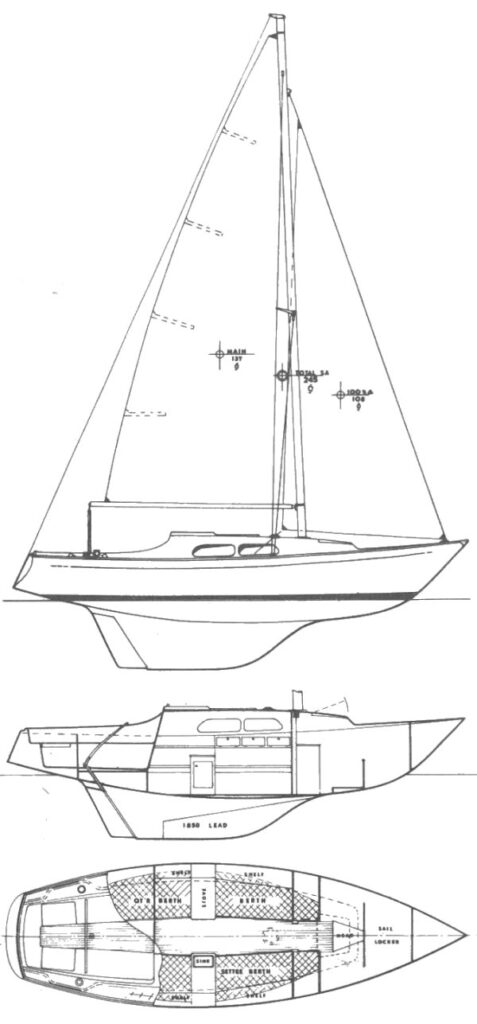BAHAMA 25 (CAPE FOULWEATHER) - Drawing