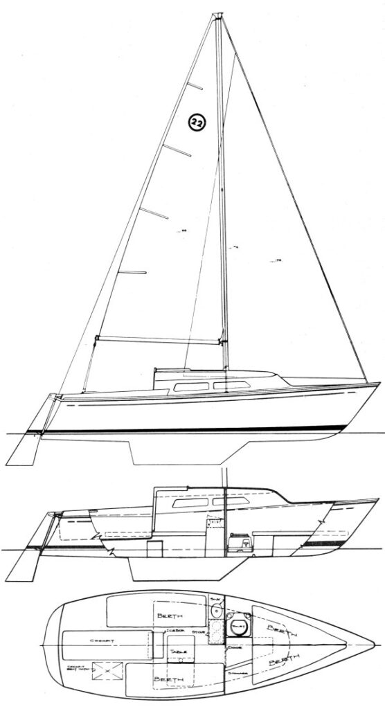 O'DAY 22 MH - Drawing