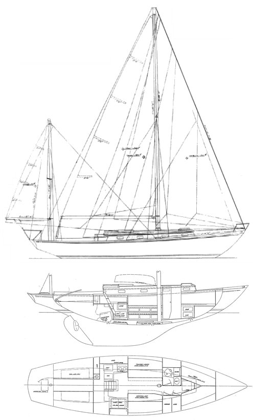 GULFSTREAM 42 (S&S) - Drawing
