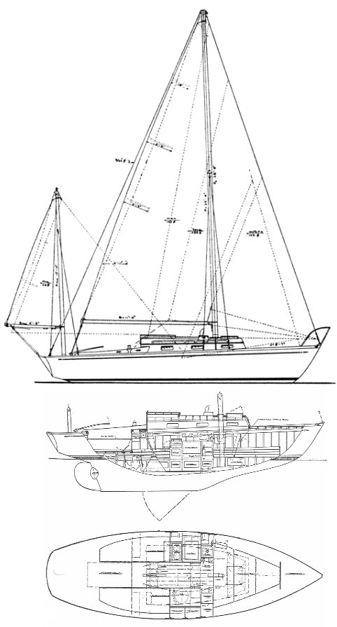 SHAW 24 YAWL - Drawing