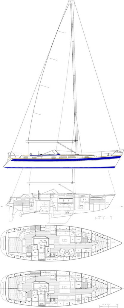HALLBERG-RASSY 43 MKI - Drawing
