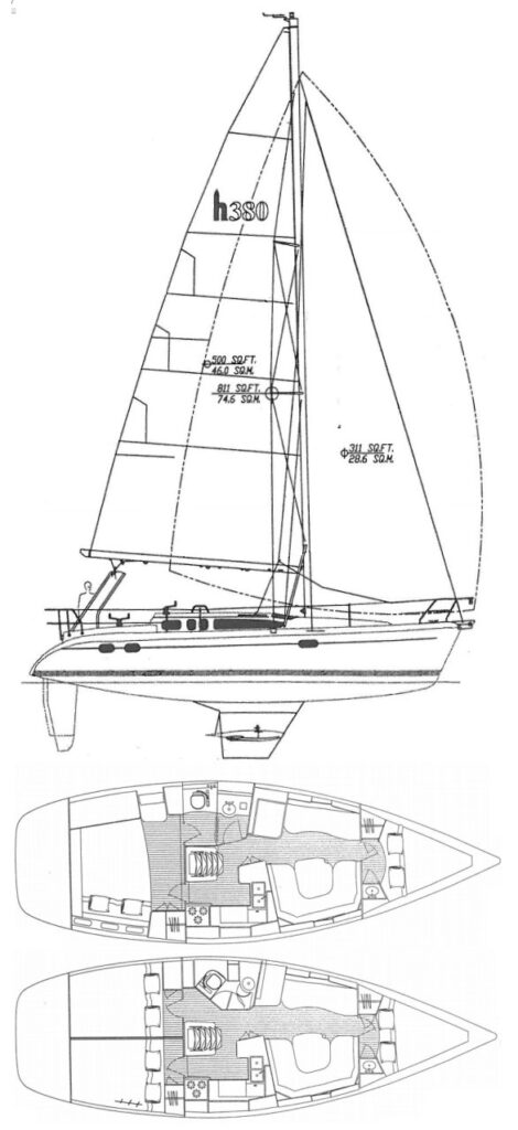 HUNTER 380 - Drawing