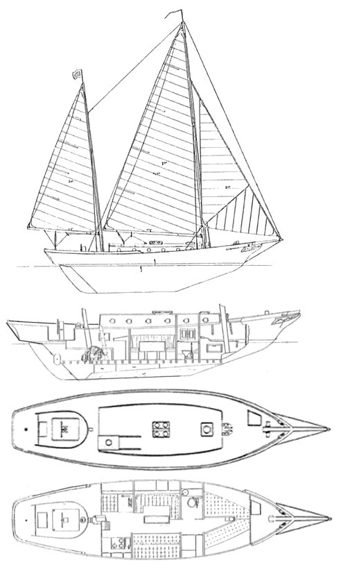 NEREIA (HERRESHOFF) - Drawing