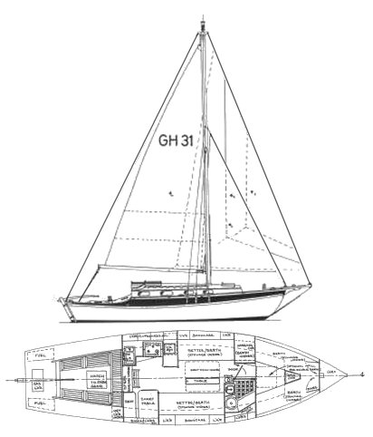 GOLDEN HIND 31 MKII - Drawing