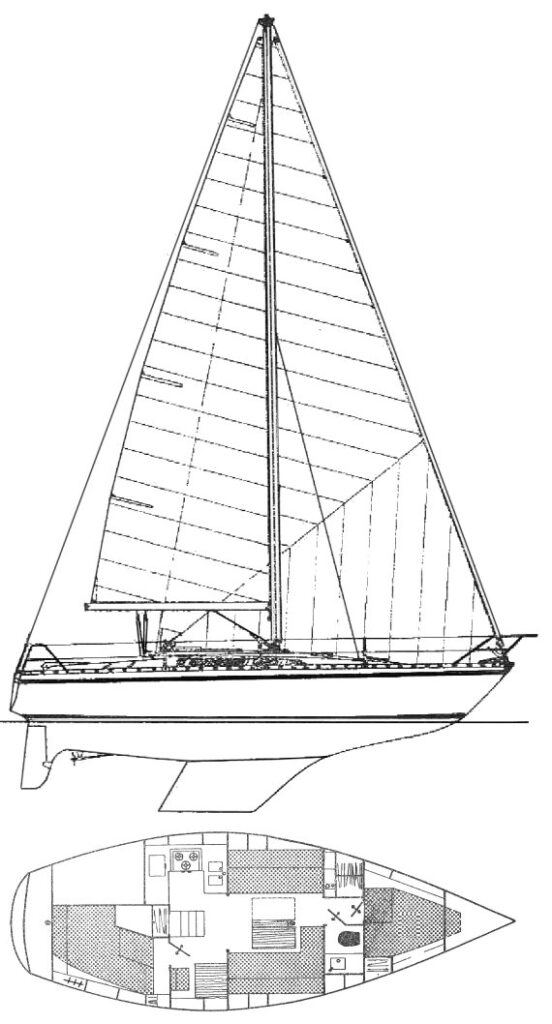 MELODY 34 (JEANNEAU) - Drawing