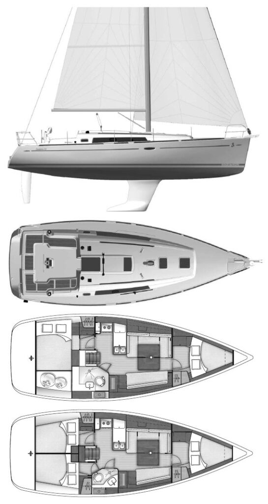 OCEANIS 37 (BENETEAU) - Drawing