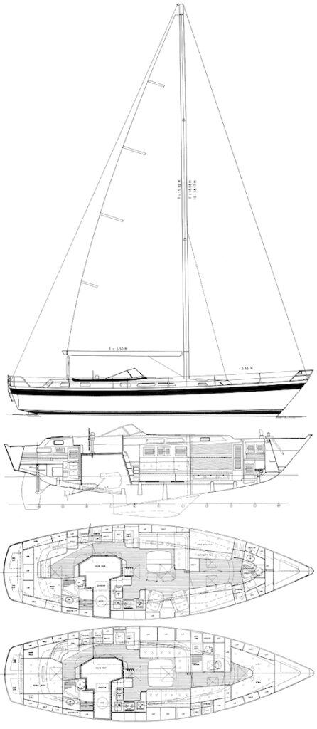 HALLBERG-RASSY 45 - Drawing
