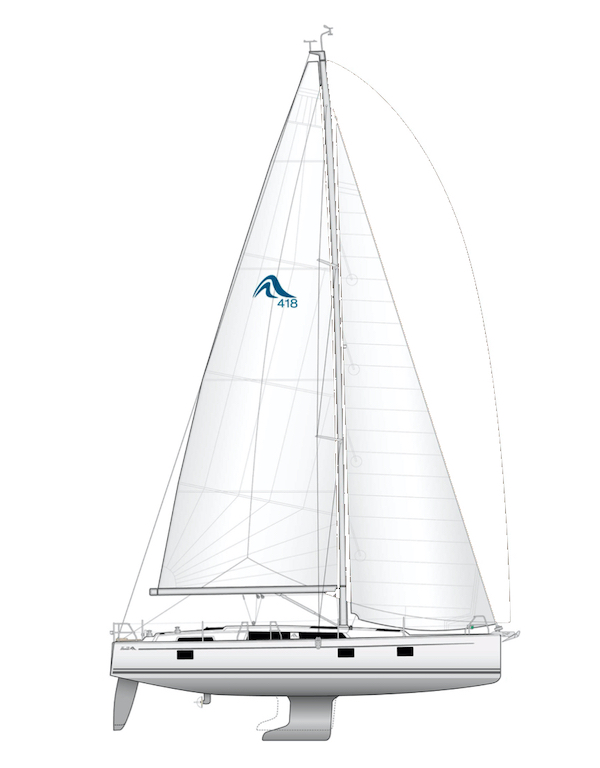 HANSE 418 - Drawing
