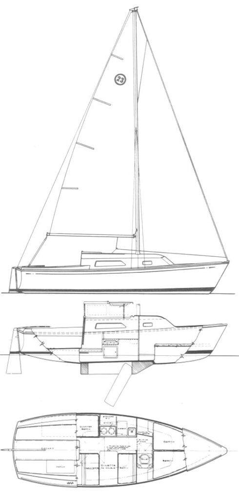 O'DAY 23-1 (LIFT TOP) - Drawing