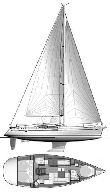 SUN ODYSSEY 45 DS (JEANNEAU) - Drawing