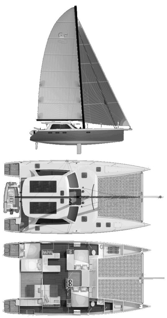 GUNBOAT 48 - Drawing