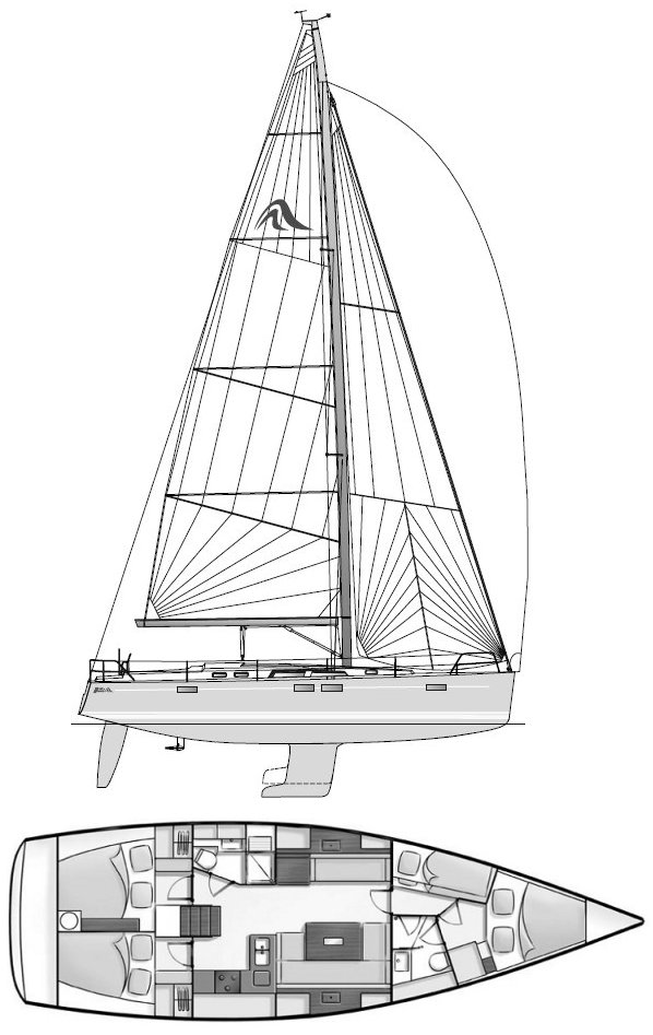 HANSE 430 - Drawing