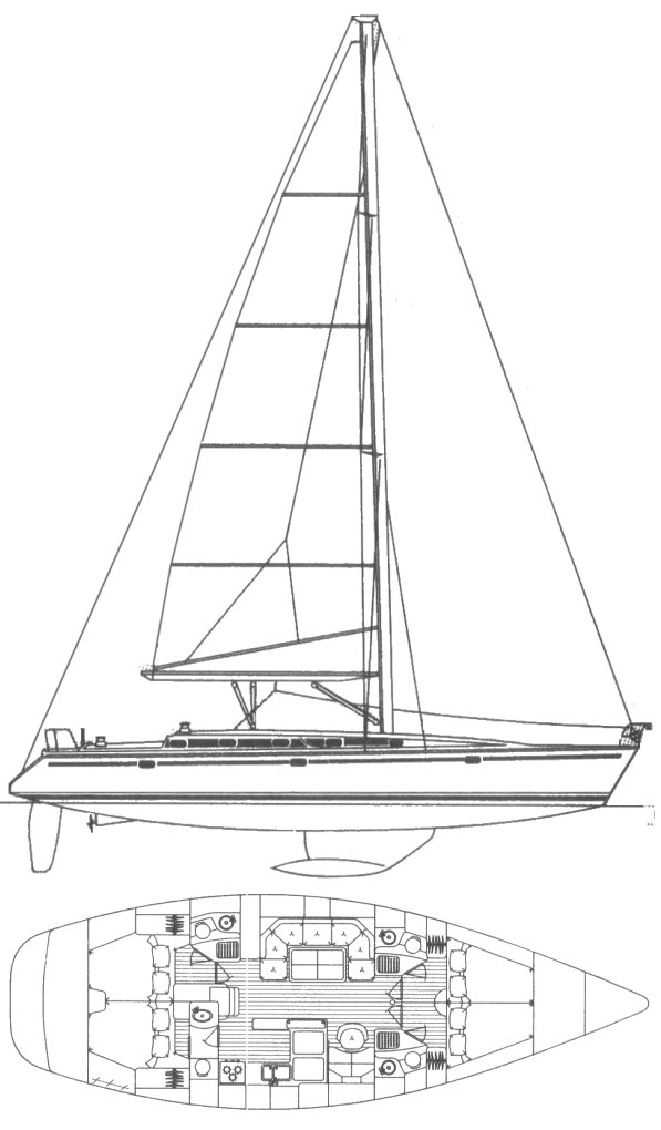 INTERNATIONAL 50 (MOORINGS) - Drawing