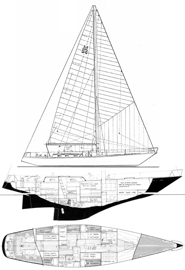 MORGAN 54 (MARAUDER) - Drawing