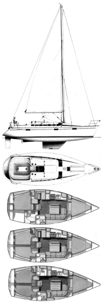 OCEANIS 370 (BENETEAU) - Drawing