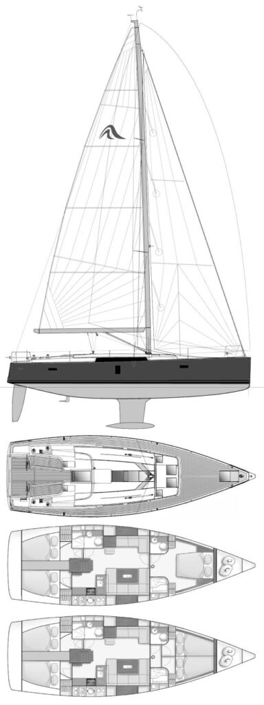 HANSE 445 - Drawing