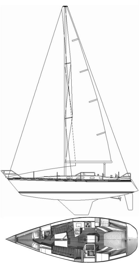HUNTER 40-1 - Drawing