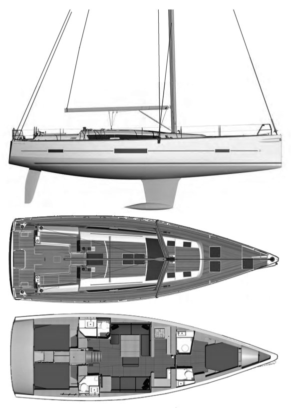 DUFOUR 500 GRAND LARGE - Drawing