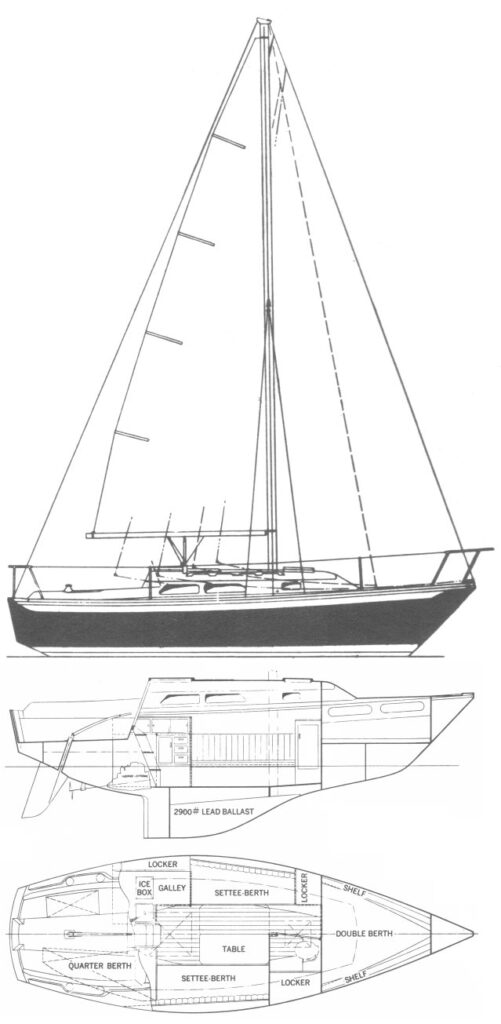 ERICSON 27 - Drawing